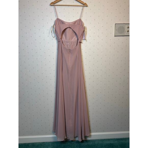 Jenny Yoo Long Bridesmaid A Line Dress Size 10  Sweetheart Neck Cutout Back NWT - Picture 3 of 10